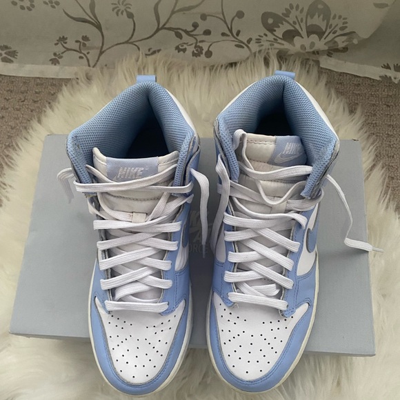 Women’s Nike Dunks High (Light Blue/ Aluminum) - Picture 3 of 8